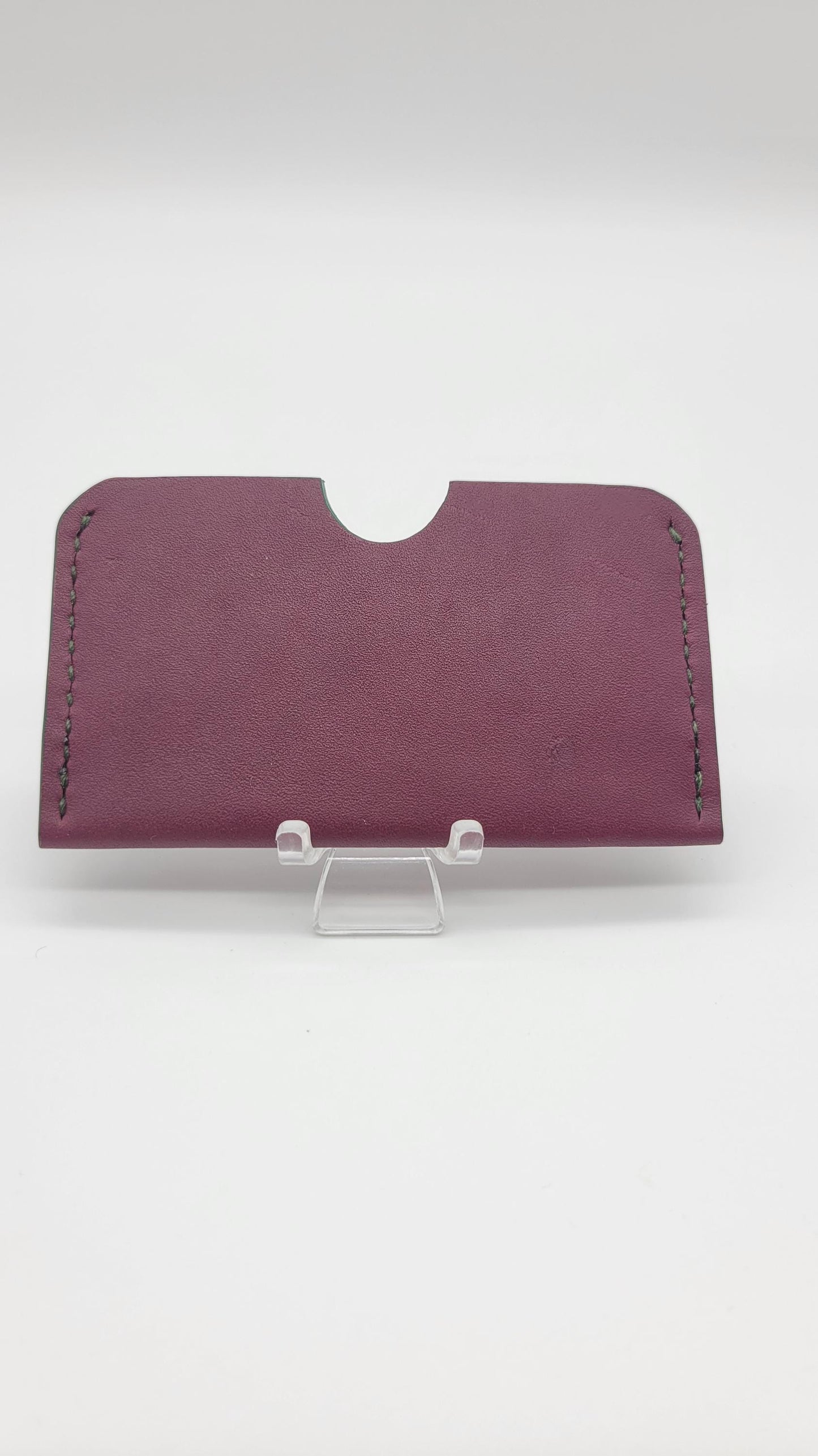 Zab - Card Wallet - Single Slot - Multi-Card Holder - Maroon/Green