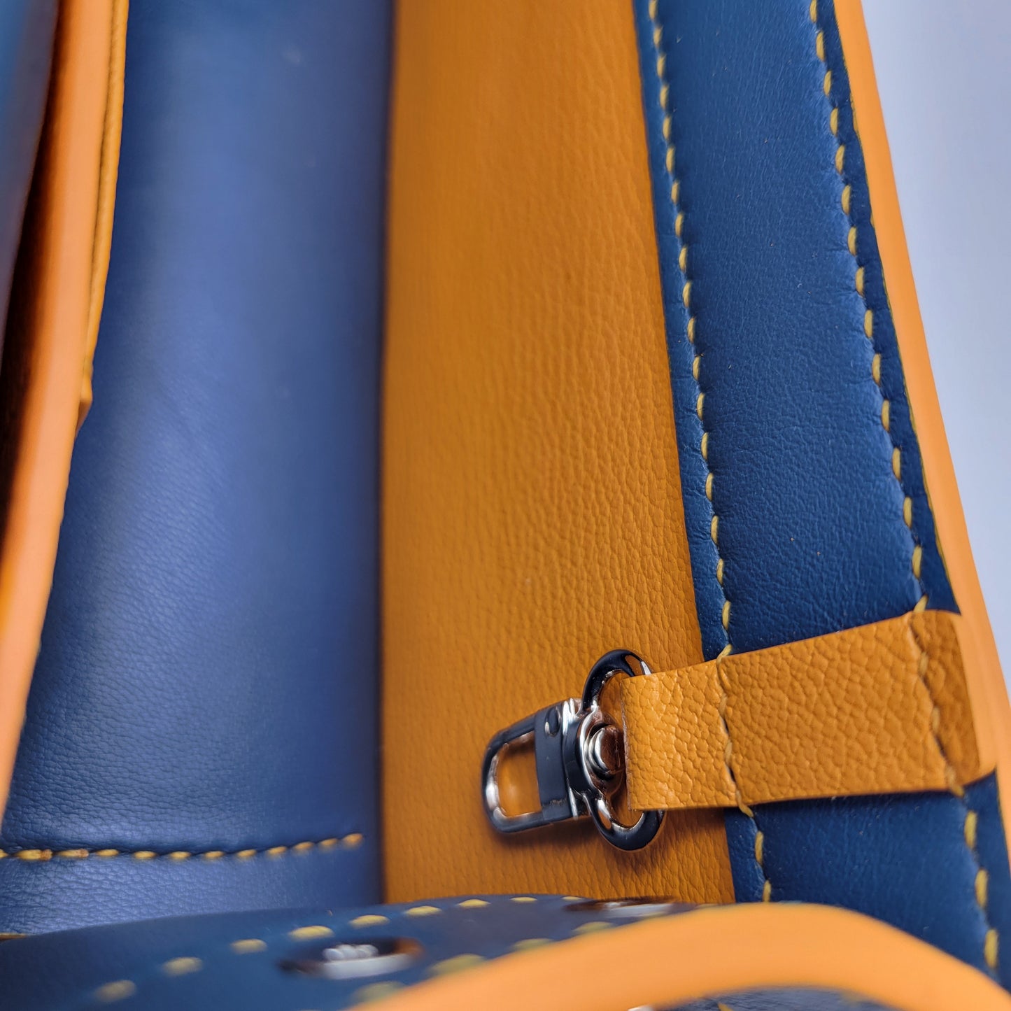 Amira - Blue Leather Handbag