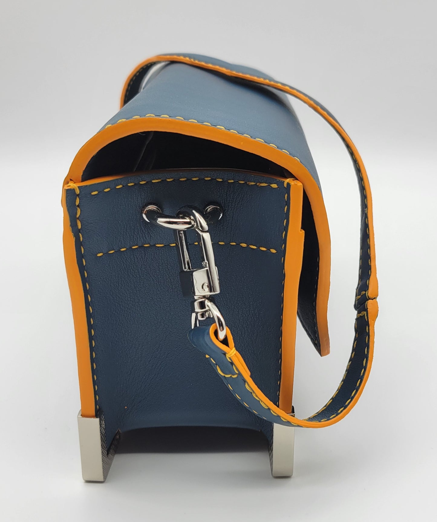 Amira - Blue Leather Handbag