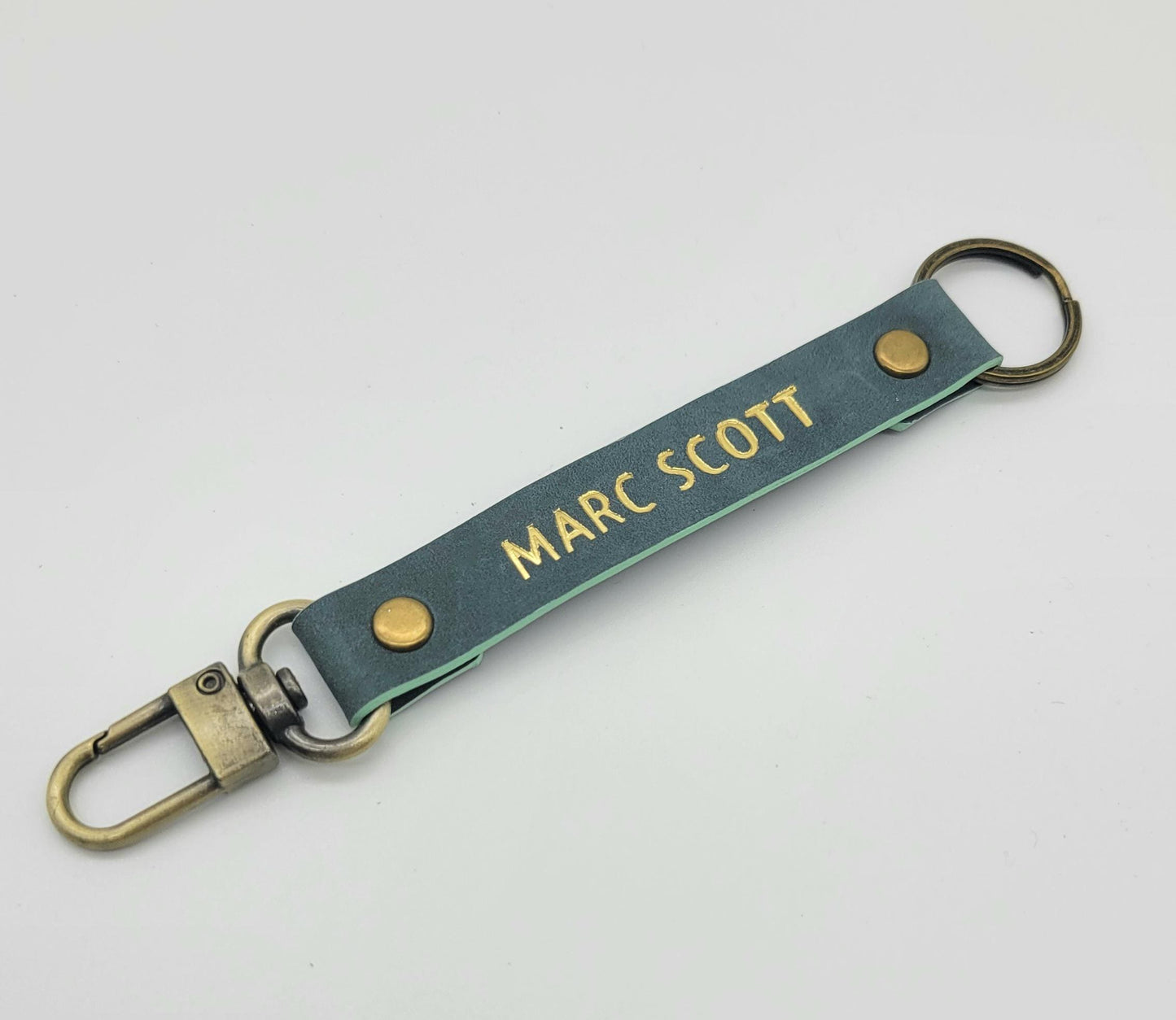 Zeb - Leather key chain - Blue