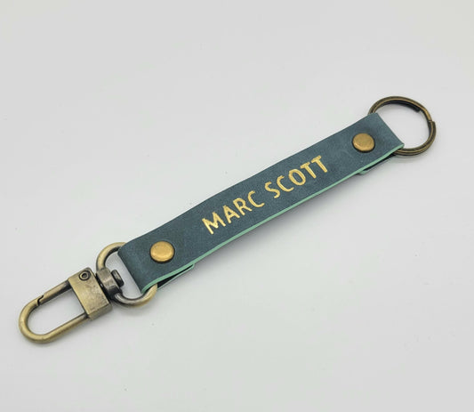 Zeb - Leather key chain - Blue