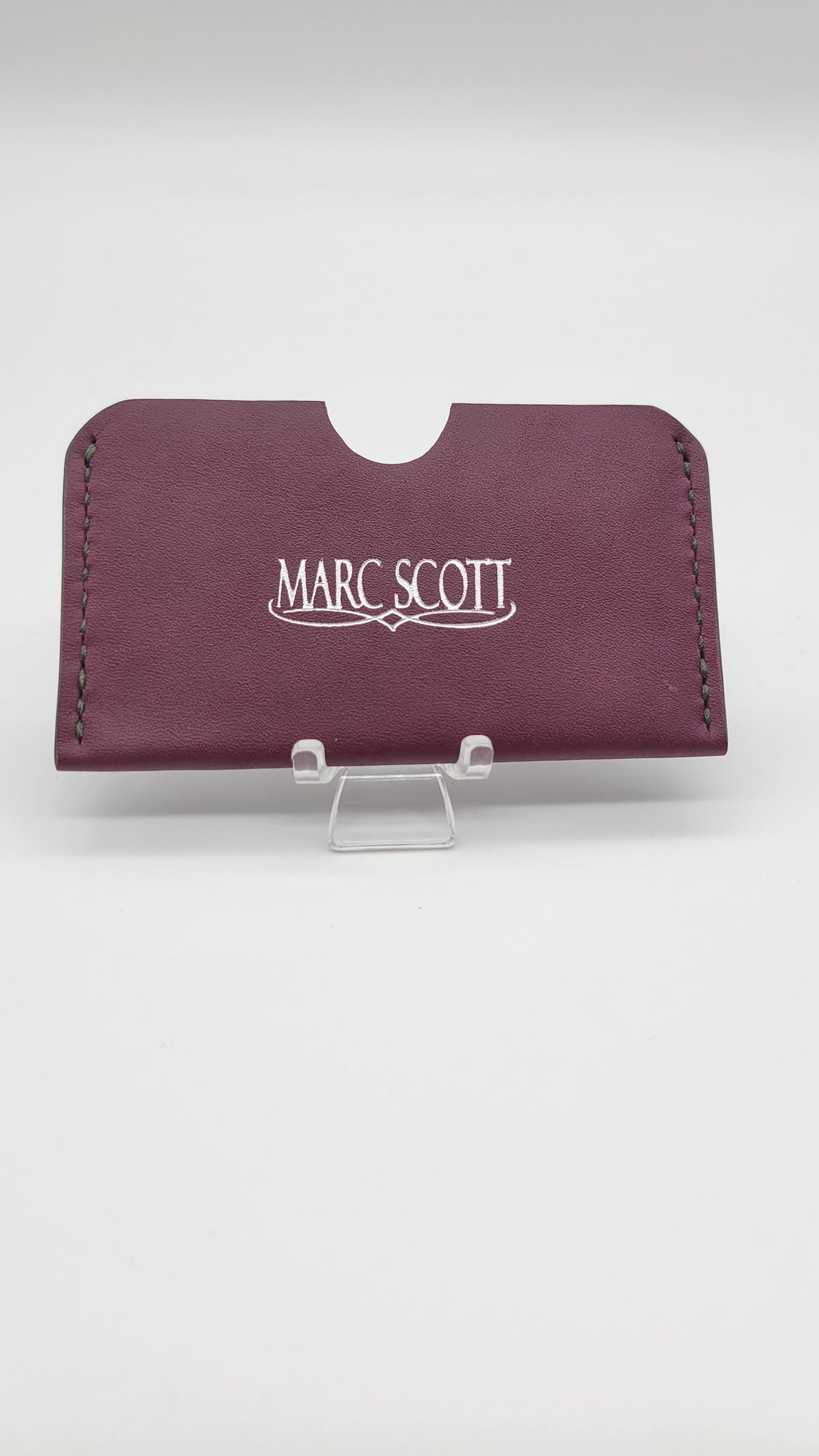 Zab - Card Wallet - Single Slot - Multi-Card Holder - Maroon/Green