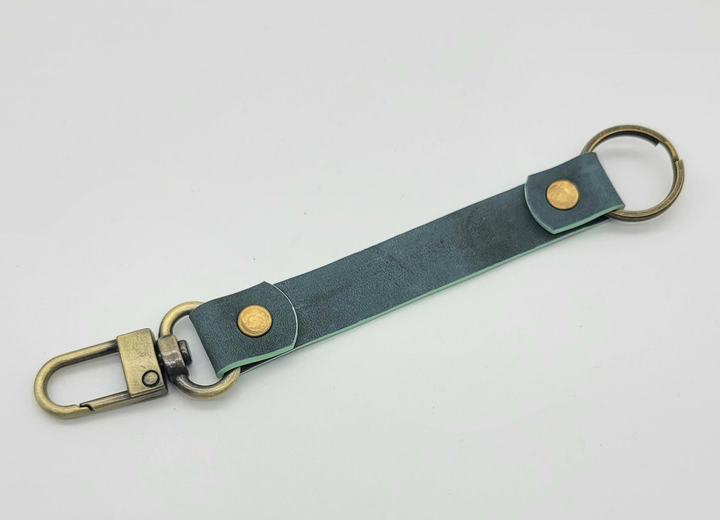 Zeb - Leather key chain - Blue