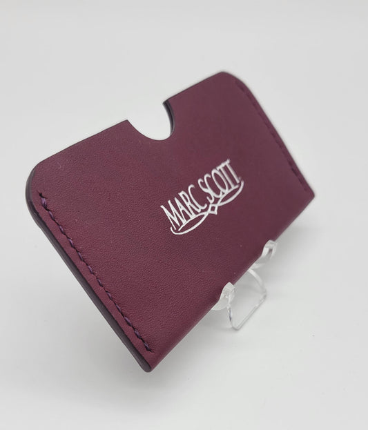 Zab - Card Wallet - Single Slot - Multi-Card Holder - Maroon/Purple